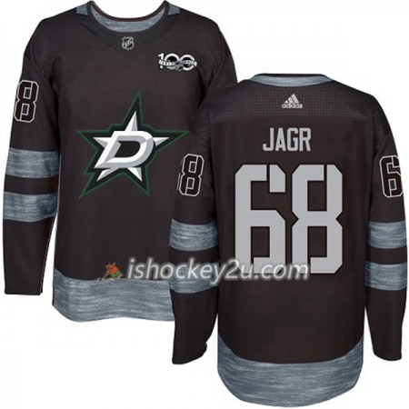 Mænd NHL Dallas Stars Trøje Jaromir Jagr 68 1917-2017 100th Anniversary Adidas Sort Authentic